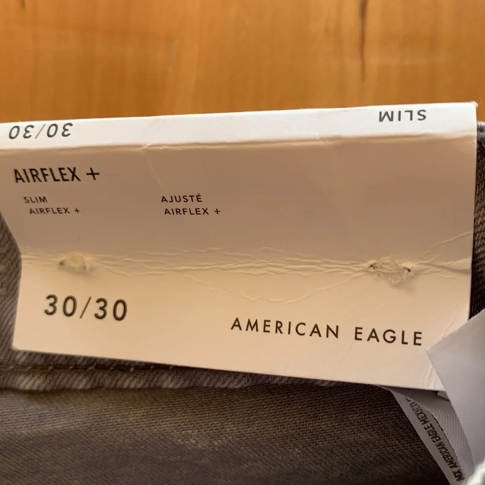 Men’s American Eagle Airflex+ jeans. 30 x 30 slim. Gray. - Picture 4 of 5